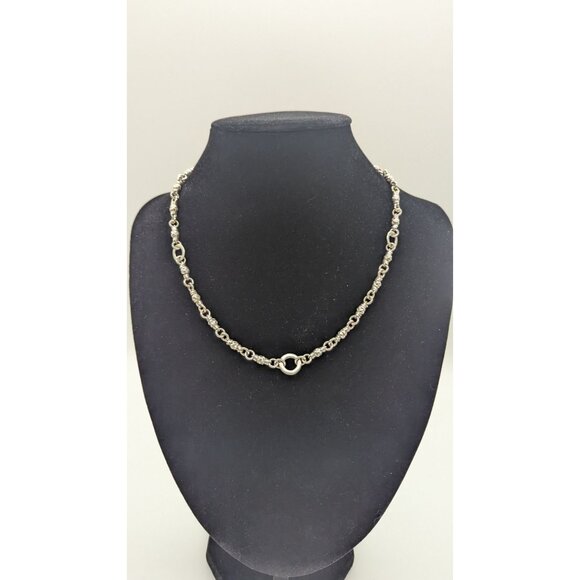 Sterling Silver Necklace Designer Matsu All Gravelle Necklace - Picture 14 of 16